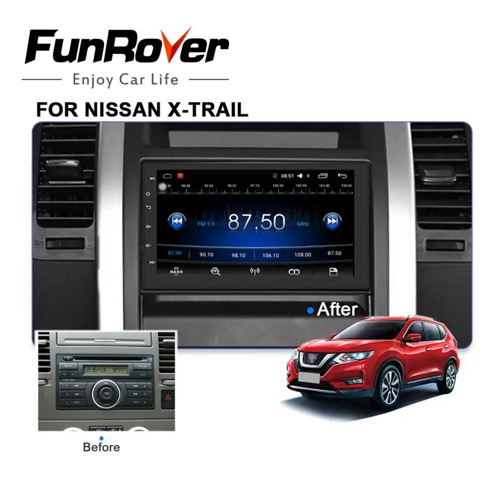 Top Funrover 7" 2G 32G Android 8.0 car multimedia GPS 2 DIN universal radio touch screen stereo navigation no DVD PLAYER RDS BT WIFI 1