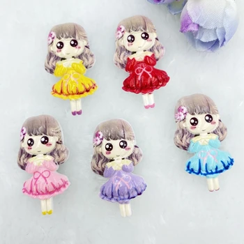 

10pcs Cute resin Mixed little girl Flat Back Figurine DIY Wedding Scrapbook Decor Home Craft C15