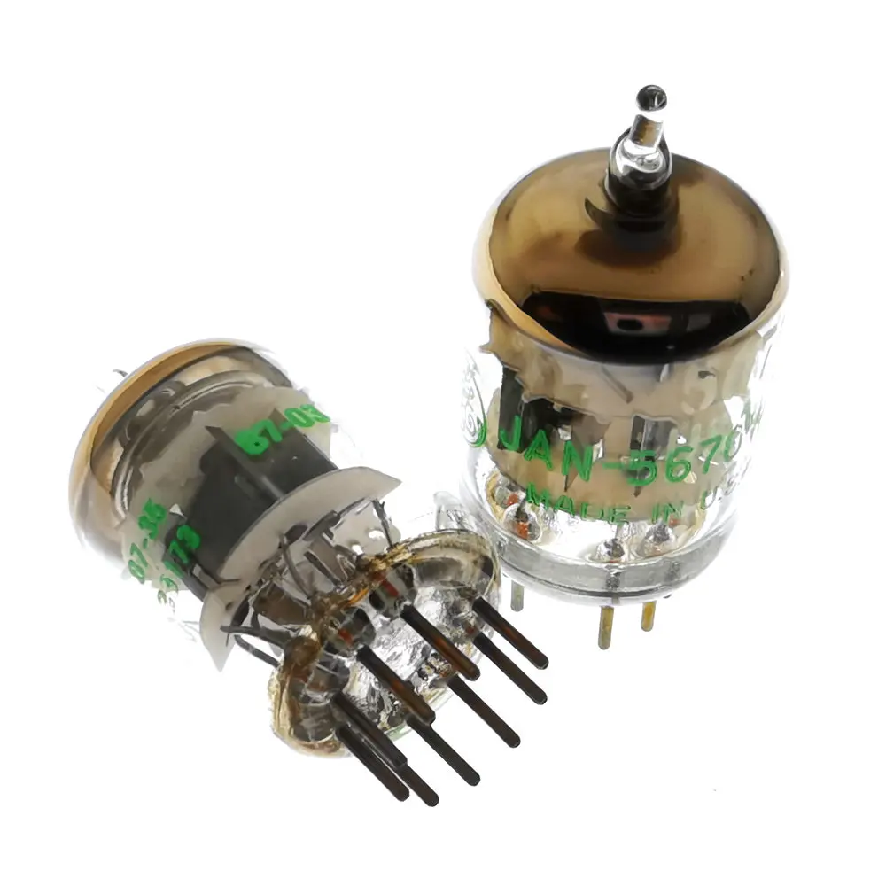 2 шт. 5670 вакуумная трубка Hifi аудио JAN 5607W США GE5607W Замена 6N3 6H3n 2C51|Операционные