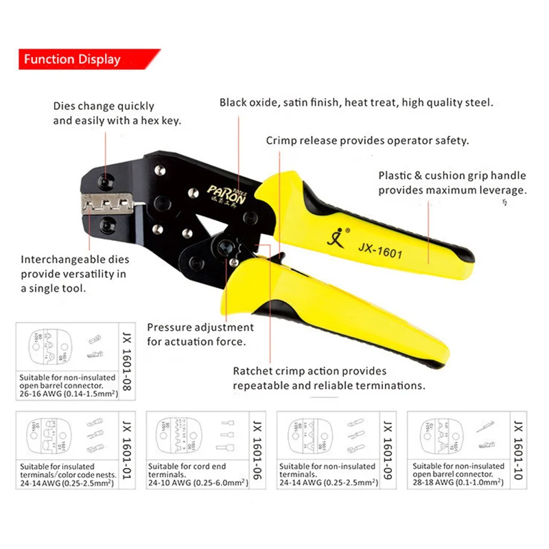 Multitool 4 In 1 Wire Crimpers Engineering Ratcheting Terminal Crimping Pliers wire stripper Tools Set Cable Cutter Hand Tools