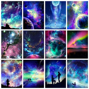 

Evershine Full Square Drill 5D DIY Diamond Painting Scenery Cross Stitch Kit Embroidery Starry Sky Rhinestone Mosaic Home Decor