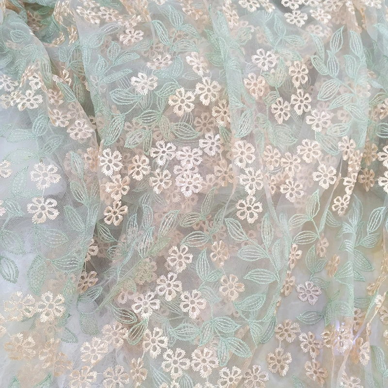 GLace 1Y/много высокого качества с узором из перьев, вышитая сетчатая ткань для шитья женских платьев, аксессуары для украшения дома TX1632