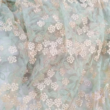 GLace 1Y/много высокого качества с узором из перьев, вышитая сетчатая ткань для шитья женских платьев, аксессуары для украшения дома TX1632