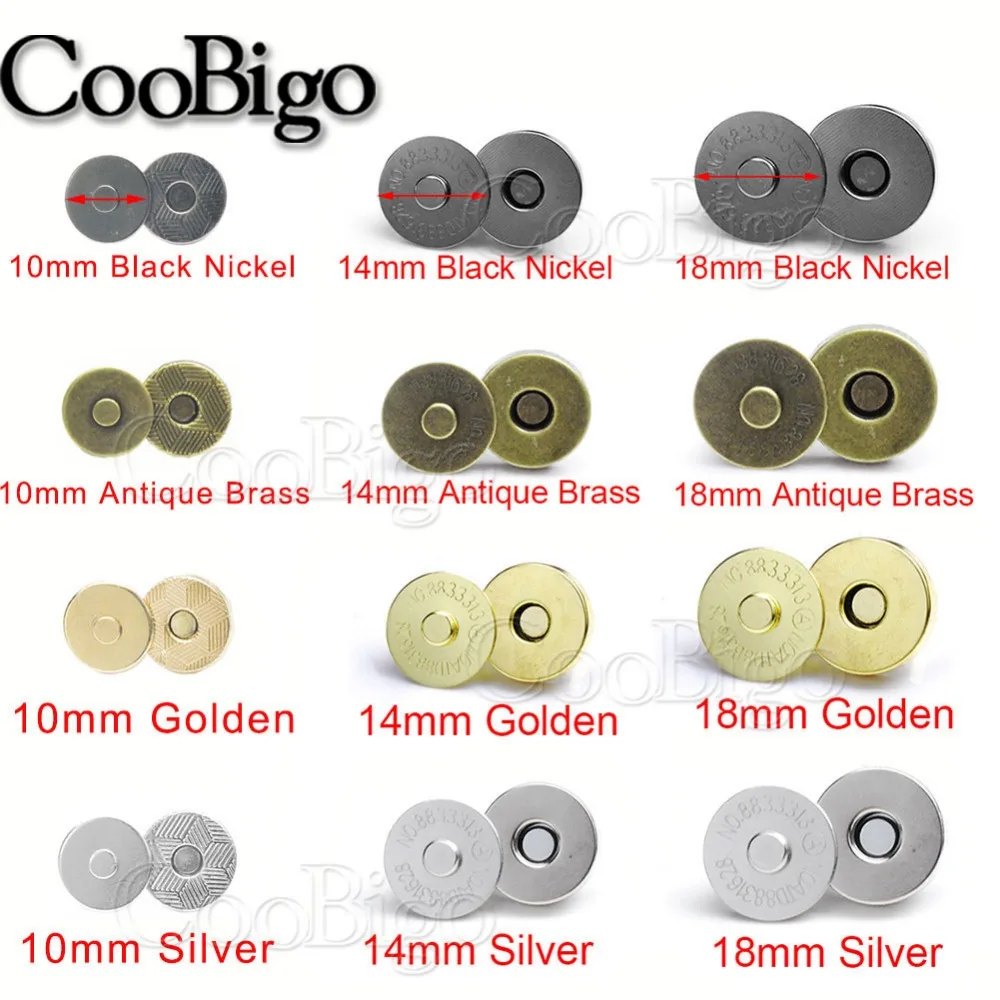 50 Sets Button Magnetic Snaps for Clothing Clasp Hand Sewing Clothes  Buttons Buckle Magnets Small Purses - AliExpress