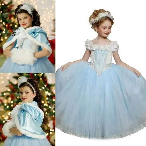 Детский карнавальный костюм принцессы Золушки для маленьких девочек, нарядное платье, новая модная одежда