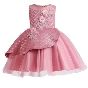 

2019 Winter Tutu Ball Gown Long Sleeve Party Dress For Baby Girl Clothes Dresses Wedding Girls Clothing Princess Dress 2-16 Year