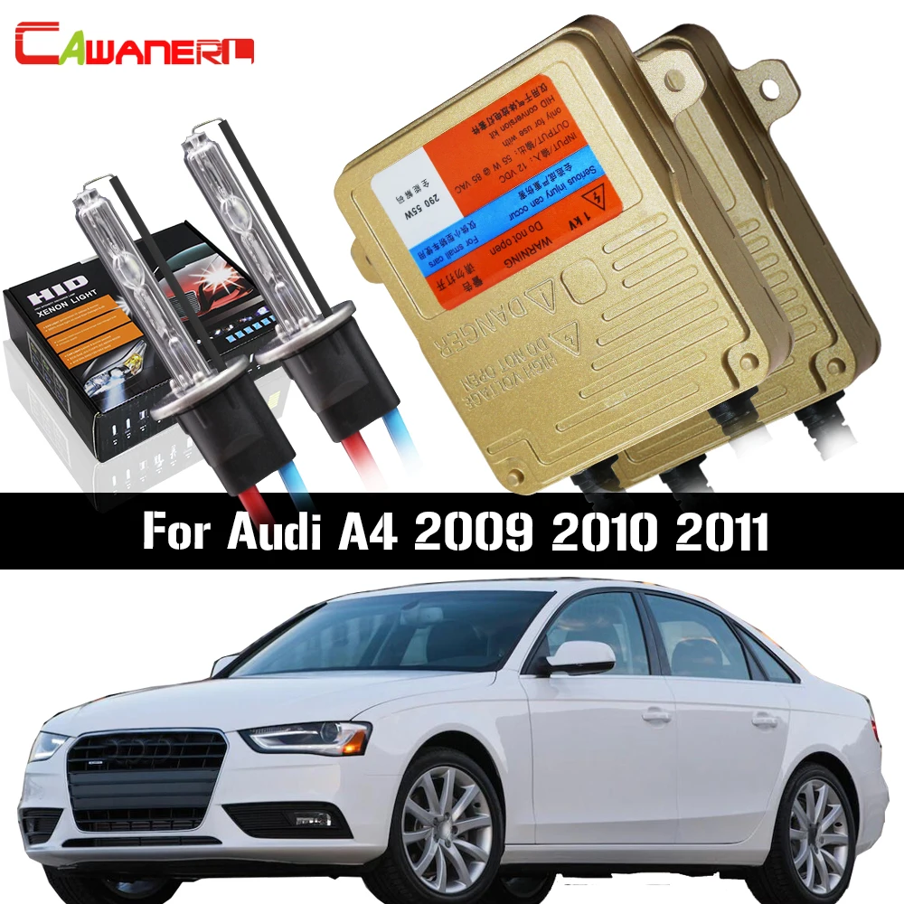 Cawanerl для Audi A4 2009-2011 транспортное средство не ошибка Canbus HID Xenon комплект AC 55 Вт H7