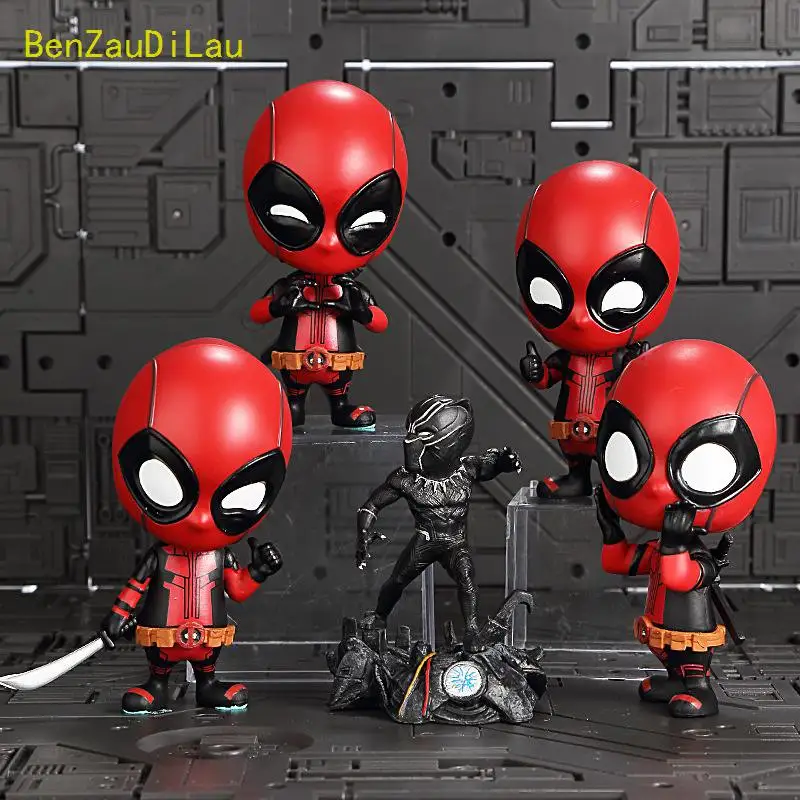 

Marvel In The Car Deadpool Q Version Of The Shaking Head Doll Car Personality Decoration Marvel Model Decoration
