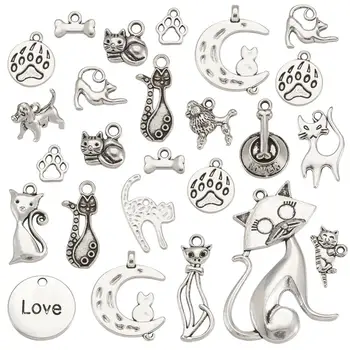 

1 Set Tibetan Style Pendants Cat Theme Charms for Jewelry Making DIY Bracelet Necklace Assceeories
