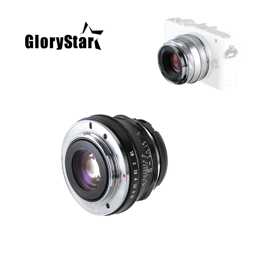 Glorystar 25Mm F1.8 Prime Lens Messa A Fuoco Manuale Mf Per Panasonic Olympus Mft M4/3 Mount Gh4 Gm1 Gx8 G7 G9 E-Pl E-M Pen-F Mark Camera