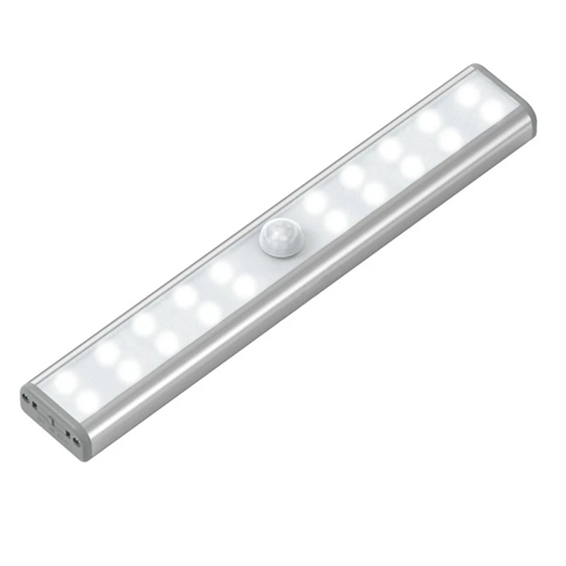 Перезаряжаемая 20LED USB лампа для шкафа PIR датчик движения тела лампа портативная Индукционная лампа для кухонного шкафа спальни b