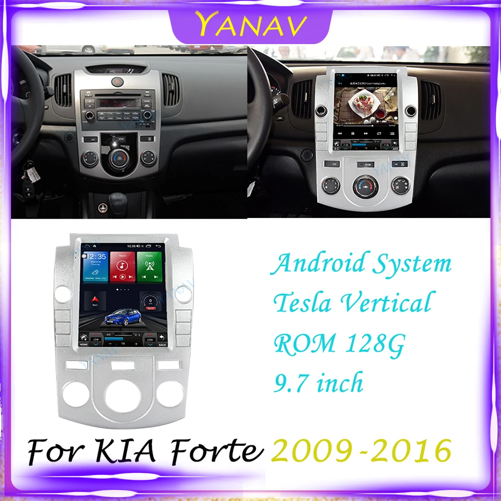 Автомагнитола 2 Din Android для KIA Forte 2009-2016 GPS-навигация автомагнитола мультимедийная