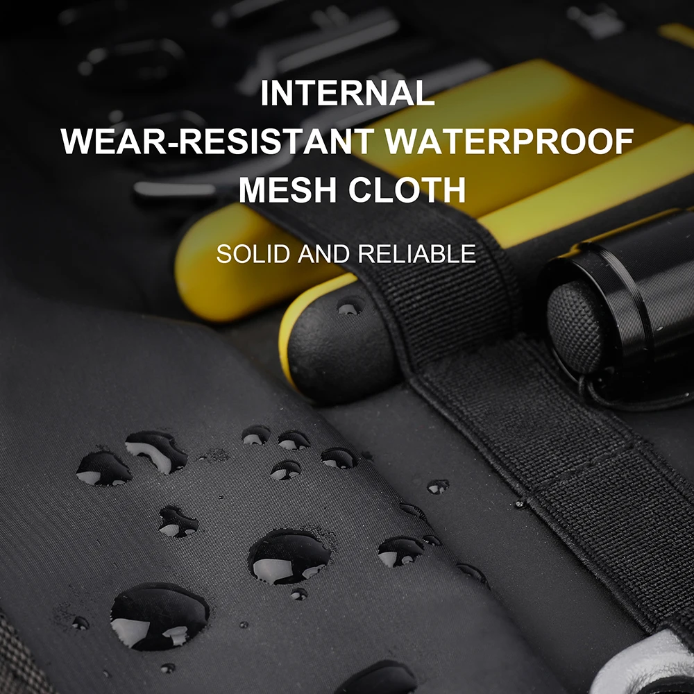 Rhinowalk Motorcycle Tool Roll Bag Portable Motor Saddlebags Side Tool Storage Bag Pouch Outdoor Travel Repair Working