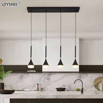 

Black Color Nordic Style Led pendant lights hanging lamps living room dining room lighting Luminaria Abajur