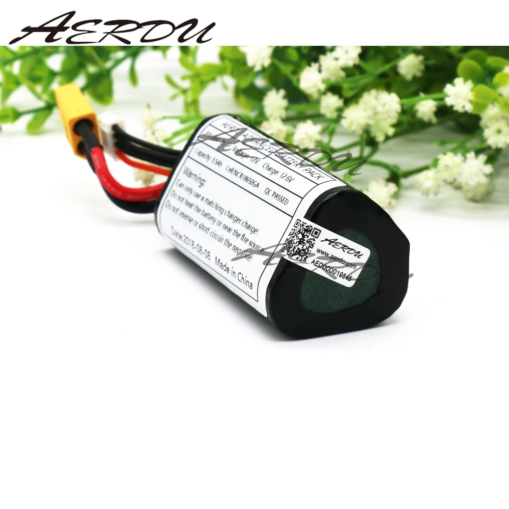 

AERDU 3S1P 3.5Ah 10.8V 11.1V 12.6V lithium ion battery pack For NCR18650GA UAV batteries Balance charger RC toy JST-XH XT60 10A
