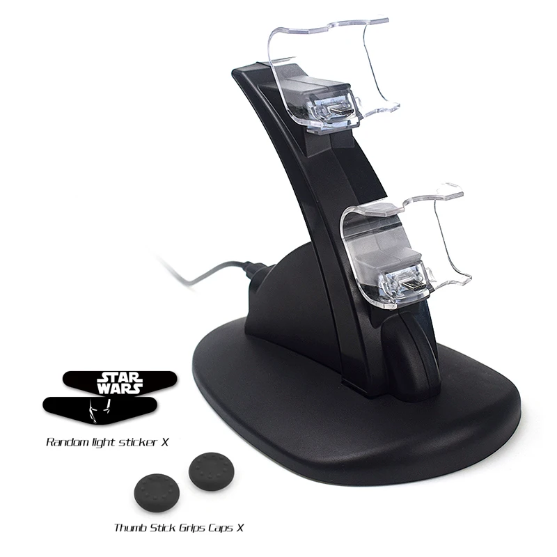 DATA FROG Controller Charger for PlayStation LED Dual USB