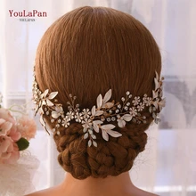 TOPQUEEN HP278 свадебные аксессуары для волос для свадьбы роскошные повязки на голову для женщин Мода цветок корона свадебный шиньон