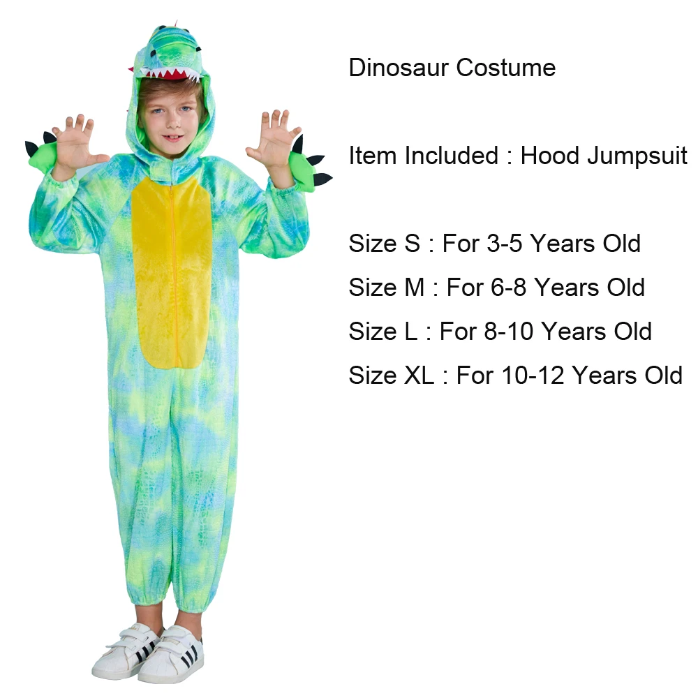 Snailify Halloween Costume For Kids Dinosaur Costume Jurassic Park Cosplay Animal Jumpsuit Role Play For Halloween Party Aliexpress