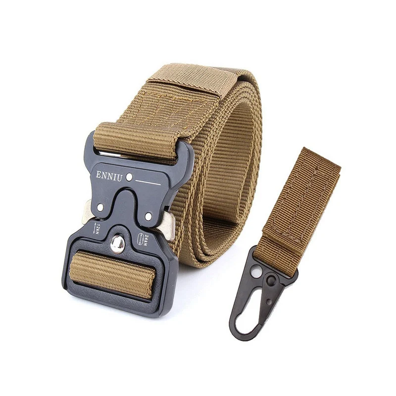 K belt and 1 hook a Армейский ремень Открытый тактический нейлоновый ремень высокого качества охотничий активный ремень военный металлический Пряжка ремень для мужских джинсов подарки для мужчин - Цвет: K belt and 1 hook a
