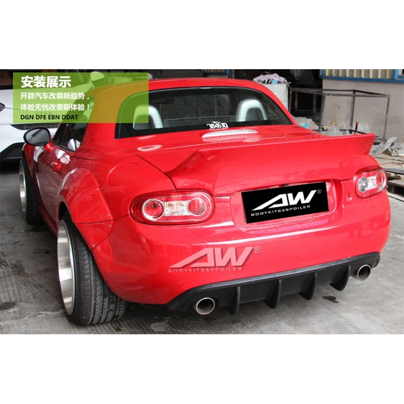  MX5-NC CAR REAR BUMPER LIP SPOILER AUTO REAR DIFFUSER COVER FIT FOR MZADA MX-5 2009 2010 2011 2012 