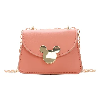 

Mini Bag For Girls 2020 New Mickey Handbag Baby Girls Shoulder Crossbody Bag Cartoon Purse Handbags Pu Leather Chains Tote Bags