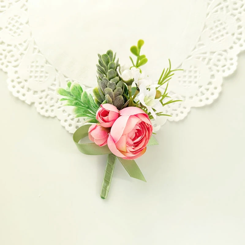 boutonniere wedding accessories brooch flowers corsage groom pin (25)