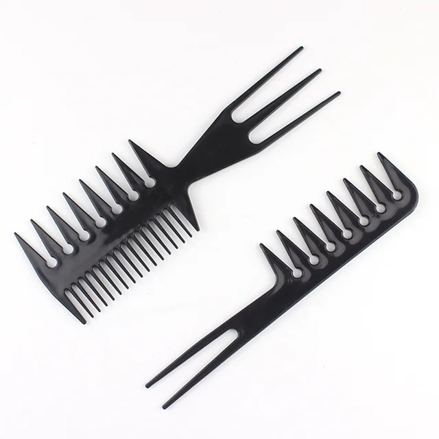Stylist Anti-static Hairdressing Combs,Multifunctional Hair Design Hair Detangler Comb Makeup Barber Haircare Styling Tool Set A set of 2