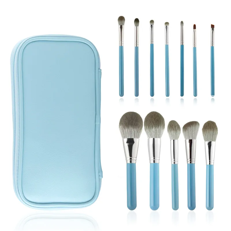 

13PCS Grandma Grey Lily Blue Foundation Eyeshadow Contour Makeup Brush Lash Makeup Brush Set Professional Makeup Tool