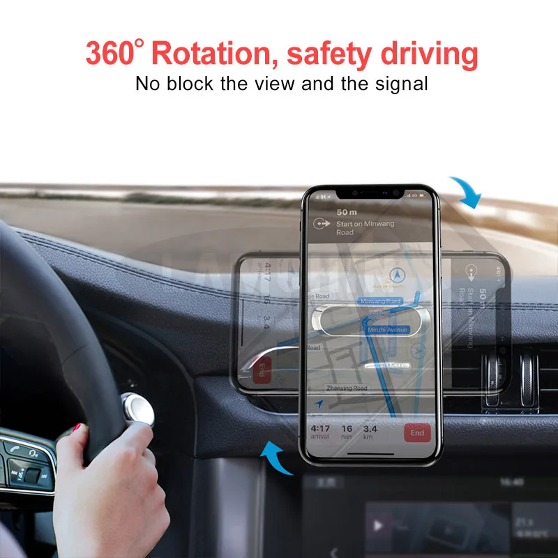 Магнитный автомобильный держатель для мобильного телефона, мини-металлическая пластина, Магнитная подставка для сотового телефона в автомобиле, сильный магнит, адсорбционный автомобильный держатель