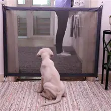 Cão de estimação cerca portão seguro guarda cerco segurança cercas cão portão do cão a engenhoso malha mágica pet portão suprimentos para animais de estimação dropshipping
