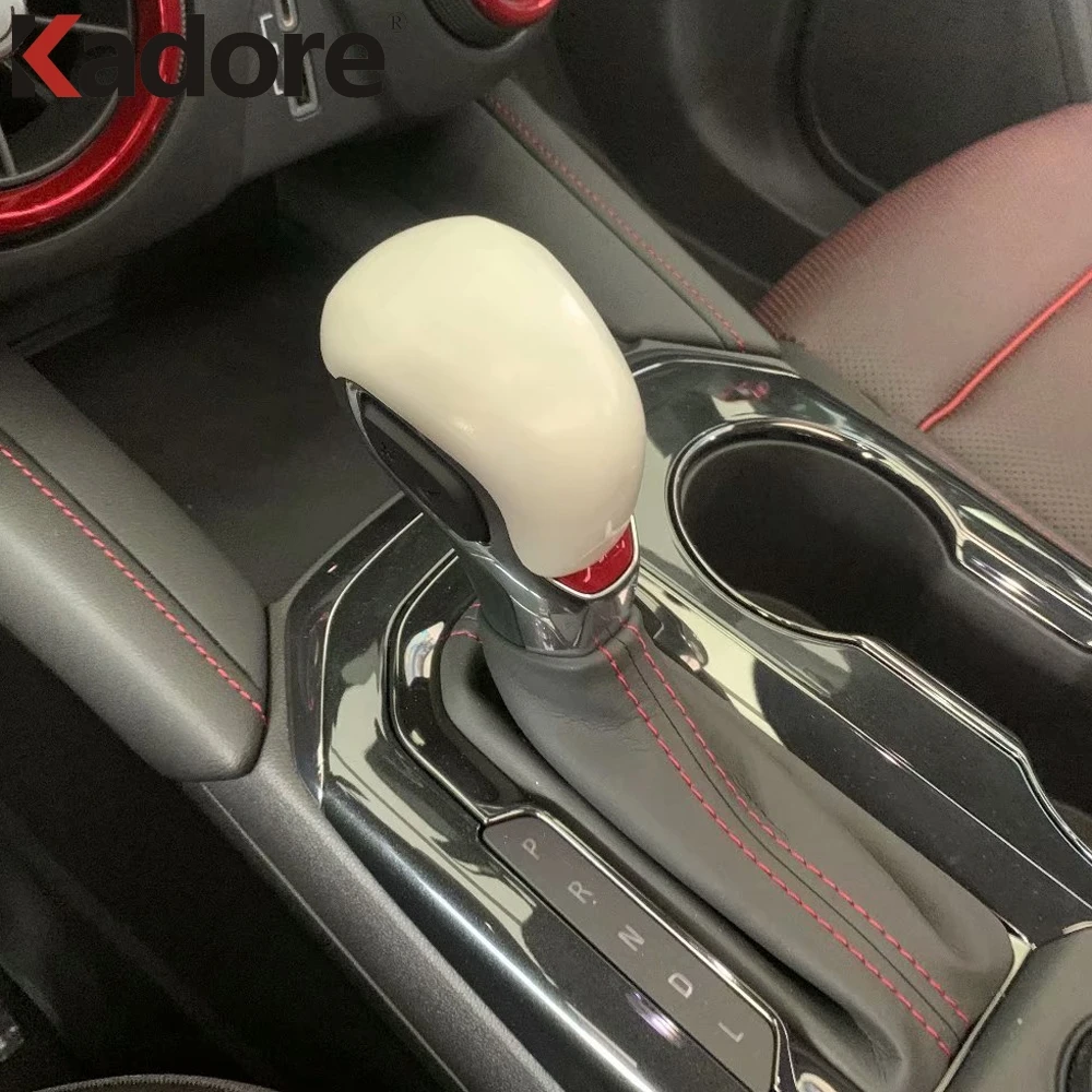 1pcs Carbon fiber Gear shift knob cover Fit For Chevrolet Blazer 2019 2020 21