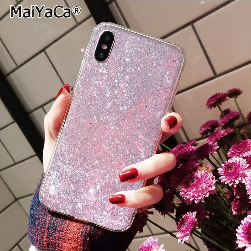 Pink Rose Gold Glitter Bling Marble Aesthetic Diamond Pearl