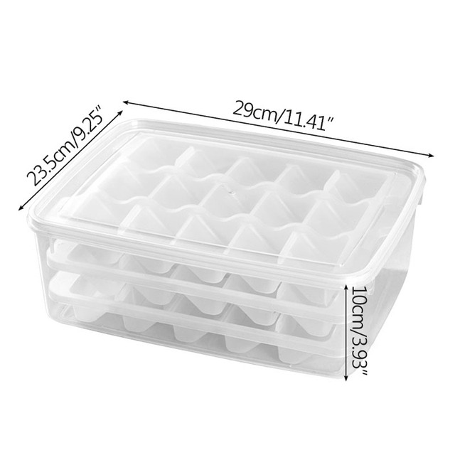 Thickened Three-Layer Dumpling Storage Box Refrigerator Food Storage Box Compartment Home Accessories Organizer