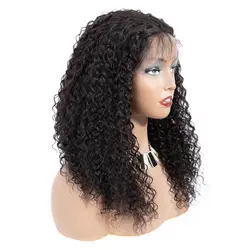 13*4 парик из перуанских человеческих волос для женщин, не Реми, кудрявые предварительно сорванные Детские волосы 150% 180% дизайн 8-24 дюймов