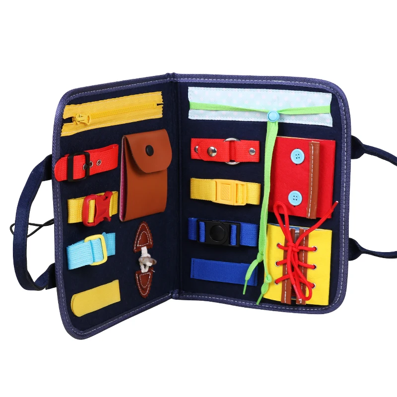 

Busy Board for Toddlers - Sensory Board - Wooden Busy Board for Kids - Activity Board for Toddlers 1-3 - Locks and Latch
