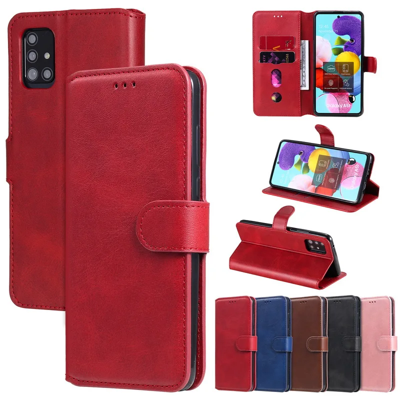 Чехол-книжка для Samsung Galaxy A51 A71 5G S20 Ultra S8 S9 S10 Plus Note 10 Lite A50 A70 кожаный | Мобильные