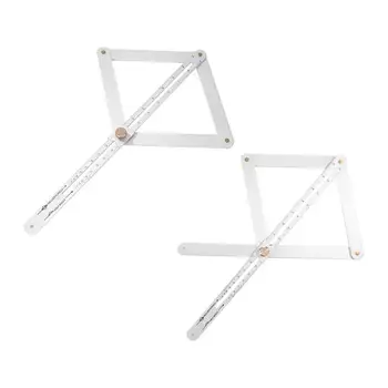 

Diagonal Ruler Corner Angle Protractor Aluminum Alloy Angle Finder Multi Angle Measurement Tool Carpenter Measuring Ruler