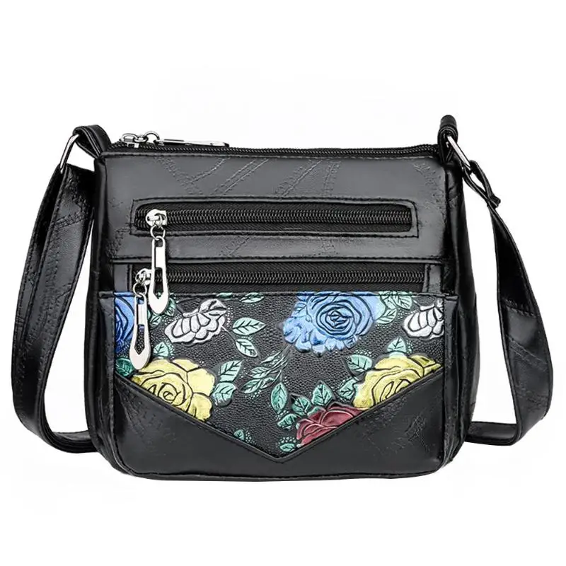 

Fashion Print Messenger Bag for Women PU Leather Purse Multi Pocket Crossbody Bags Large Capacity Female Shoulder Handbag Bolsas