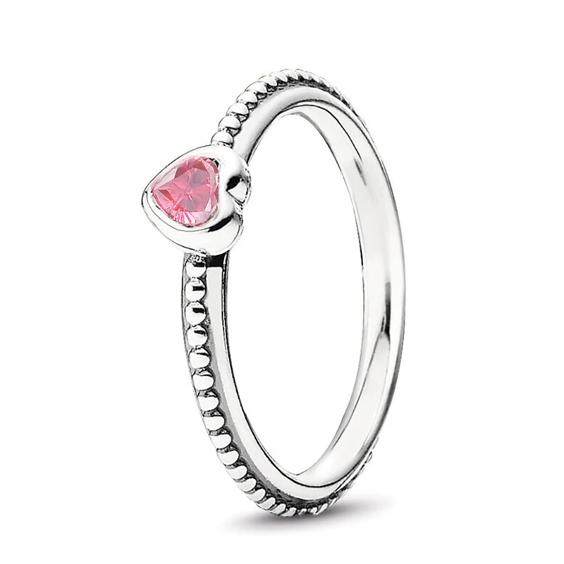 Серебряное кольцо в форме короны в форме сердца для женщин, европейские оригинальные кольца на палец, свадебные ювелирные изделия, 50 стилей, Прямая поставка - Цвет основного камня: Rings 033