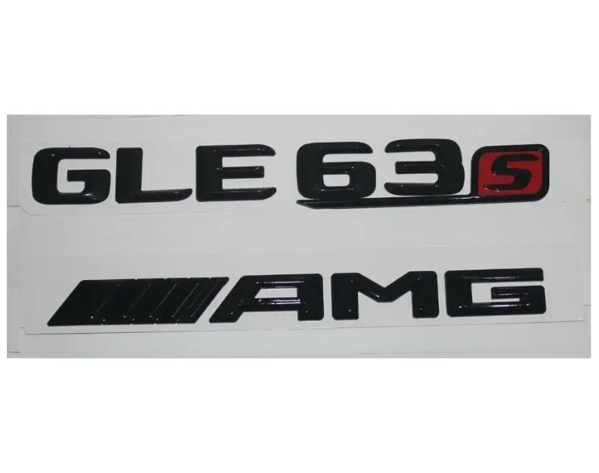 

Gloss Black 3d Letters Trunk Badge Emblem Logo for Benz gle63 S AMG