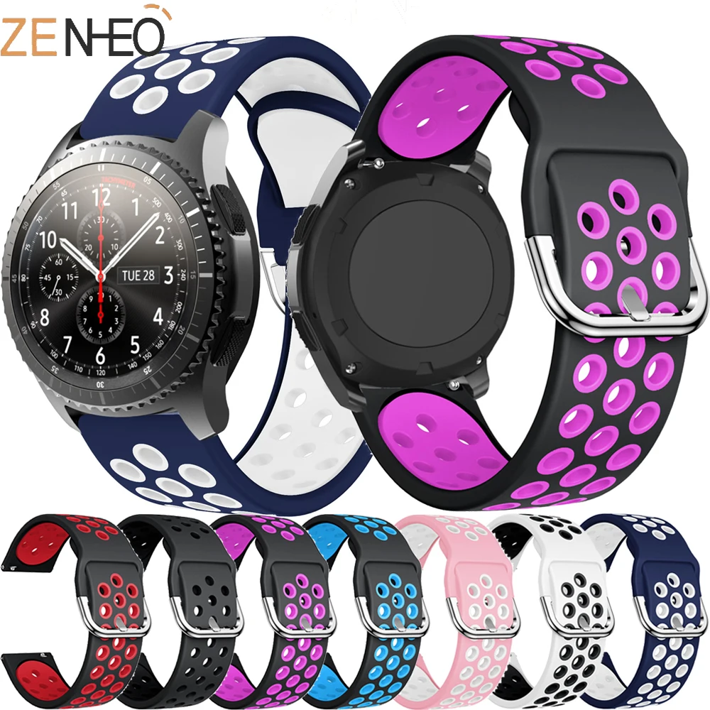 22 мм мягкий силиконовый женский спортивный ремешок для часов Samsung Gear S3 Galaxy watch 46