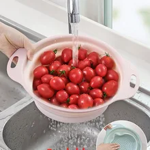 Складной кухонный пластиковый водосток корзина для фруктов и овощей, умывальник дренажный умывальник