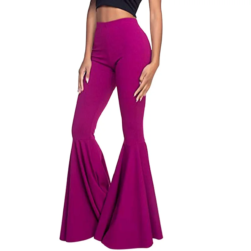 

High Waist Pants Women Wide Leg Pants Elegant Office Ladies Leggings Flare Pants Causal Harajuku Pants Gothic Plus Size Pants
