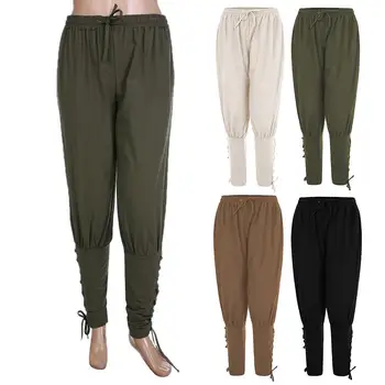 

Men Ankle Banded Medieval Viking Navigator Trousers Quick-dry Renaissance Pants