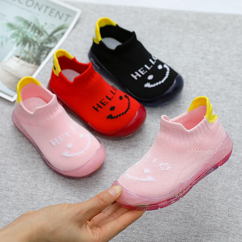 

Flying woven baby shoes for men and women, baby first shoes, baby first walker, soft crystal soles, non-slip knitted socks shoes