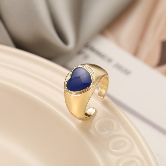 Gal Ring Alien Flower Queen Rings Namel Thick Ring Size Luxury Spring Fine Lucky Jewelry Heart Clouds Rings for Women Gift