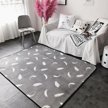 

Simanfei Carpet Nordic Floor Mat Office Chair Area Rug Living Room Kids Crawling Faux Fur Mat Tatami Rectangle Bedroom Decor