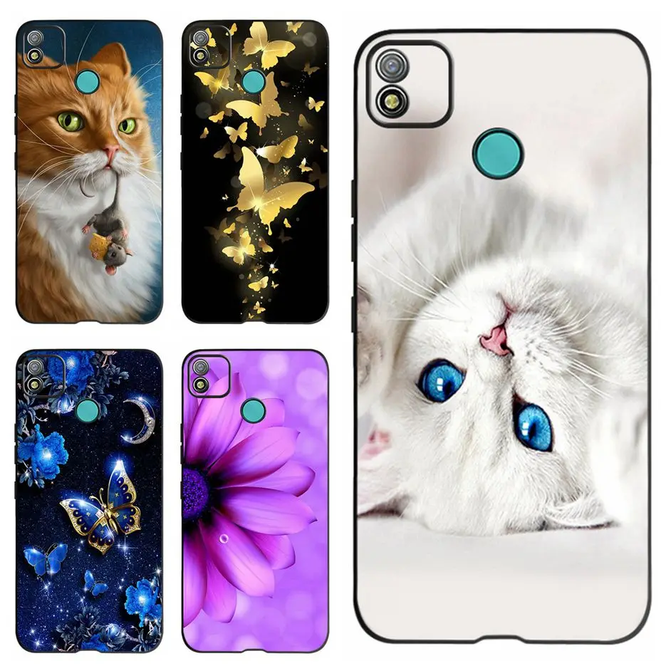 For Tecno Pop 4 Case BC2c BC1s Cute Flower Butterfly Phone Cases Pop4 Back Cover Shockproof Bumper 6.0'' Housing | Мобильные