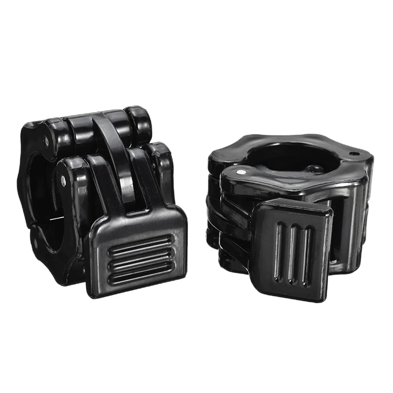 2Pcs Black Plastic Barbell Lock Collars Weight Lifting Barbell Clamps Collars Lock Fitness Gym Training 25mm New
