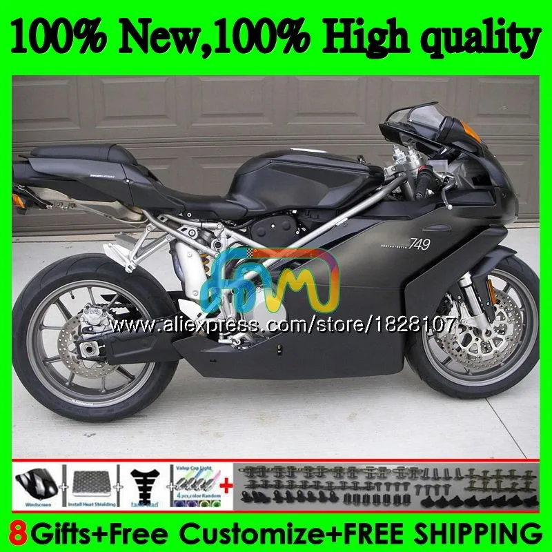 OEM тело для поездок на мотоцикле DUCATI 749R 999R 749S 999 S все плоский blk 749 999 05 06 Кузов 79BS. 97 749-999 CC 749 999 S R 2005 2006 комплект обтекателей